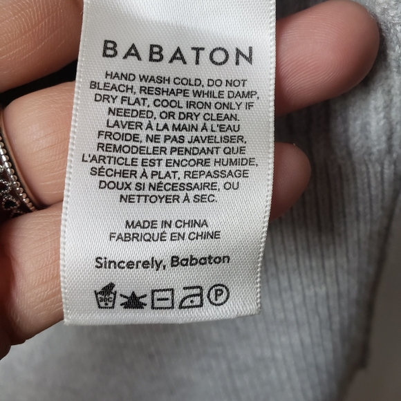 Wilfred wool linen blend light gray cardigan size Medium - Picture 4 of 9